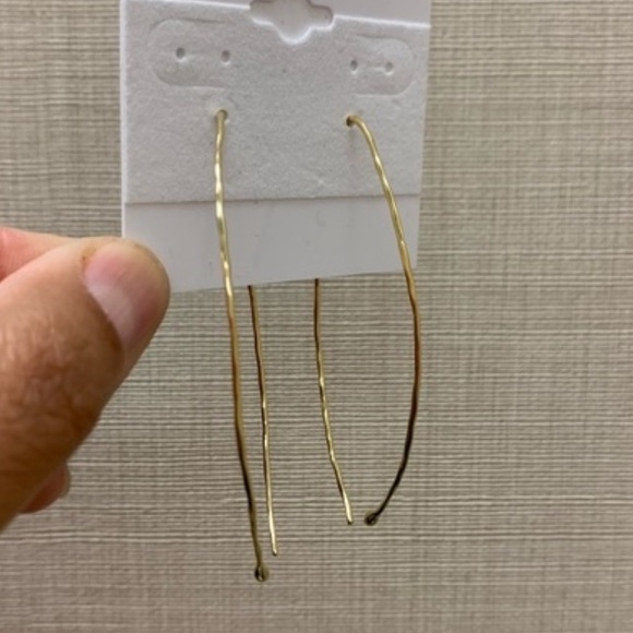 ADORNIA Gold Sterling Silver Pull Thru Earnings - Picture 4 of 8